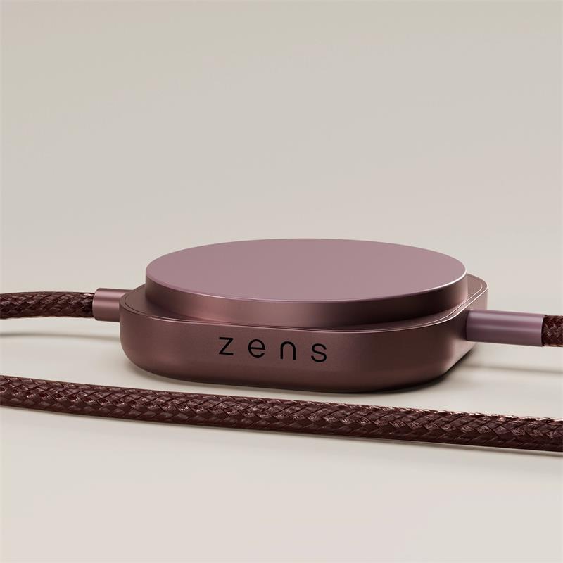 ZENS USB C - C Pro 2 cable 1,5 m 240W with Qi2 charger Dark Cherry 