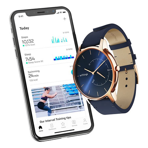 Withings Move Timeless Chic - Blue / Rose Gold 