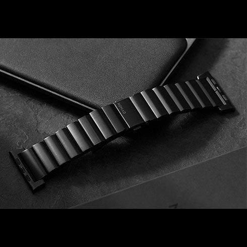 Nomad remienok pre Apple Watch 42/44/45/49 mm - Steel Band/Black Hardware 