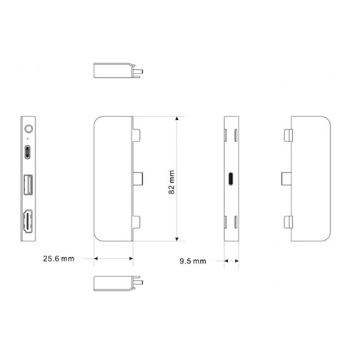 Hyper USB-C Hub HyperDrive 4-in-1 pre iPad Pro/Air 10.9" - Silver 