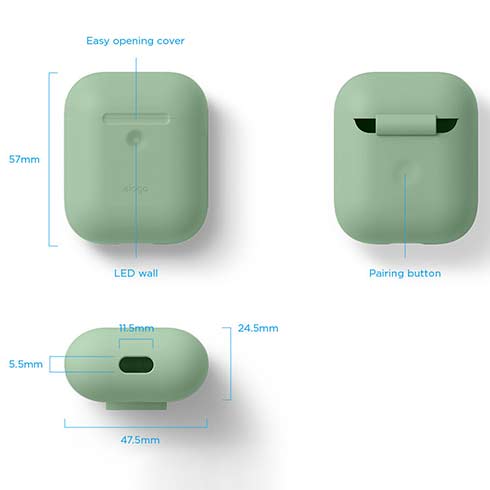 Elago Airpods 2 Silicone Case - Pastel Green 