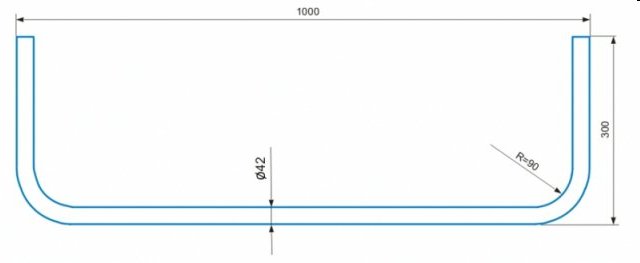 CSAT   RPS1000, kovové rameno dvojité, 100cm (priem.42mm) 