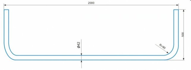 CSAT   RPV2000, kovové rameno dvojité, 200cm (priem.42mm) 