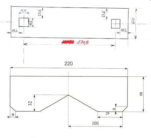 CSAT   Z16M - žralok vzdialenosť otvorov 170,8mm pre vratové skrutky 