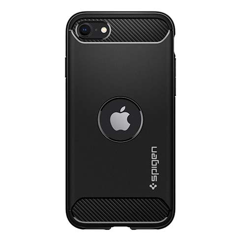 Ochranný kryt Spigen Rugged Armor pre Apple iPhone SE 2020 čierny 