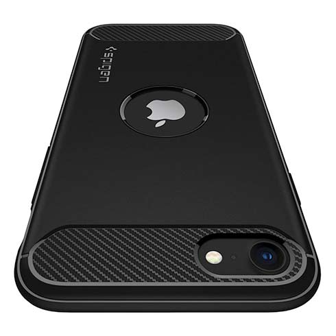 Ochranný kryt Spigen Rugged Armor pre Apple iPhone SE 2020 čierny 