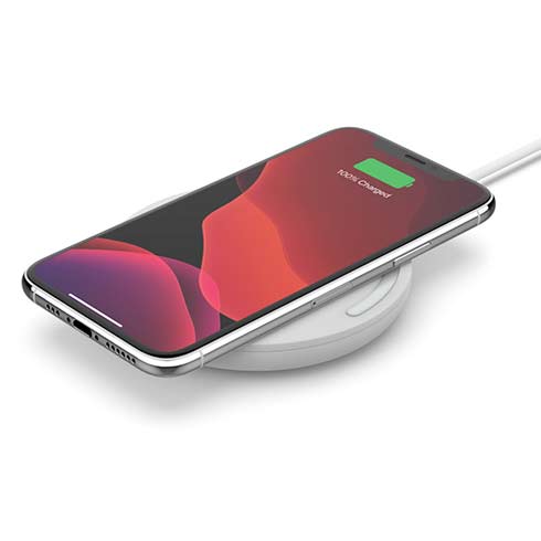 Belkin Boost Charge Wireless Charging Pad 10W + QC 3.0 charger - White 