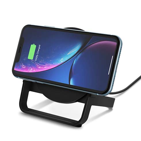 Belkin Boost Charge Wireless Charging Stand 10W + QC 3.0 charger - Black 