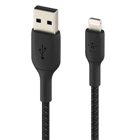 Belkin kábel Boost Charge Braided USB to Lightning 2m - Black 