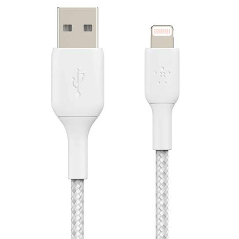 Belkin kábel Boost Charge Braided USB to Lightning 3m - White 