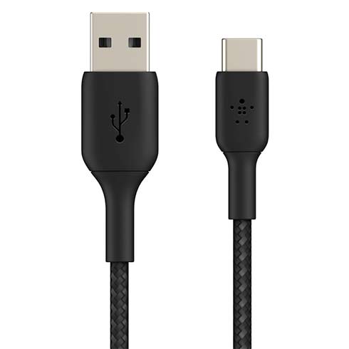 Belkin kábel Boost Charge Braided USB-A to USB-C 3m - Black 