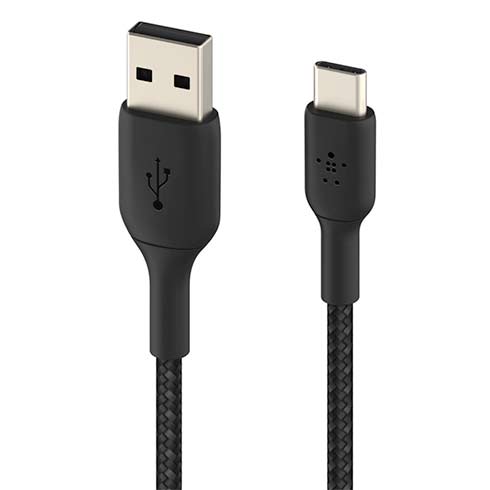 Belkin kábel Boost Charge Braided USB-A to USB-C 3m - Black 
