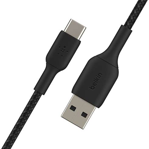 Belkin kábel Boost Charge Braided USB-A to USB-C 3m - Black 