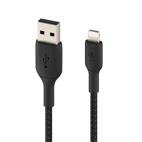 Belkin kábel Boost Charge Braided USB to Lightning 15cm - Black