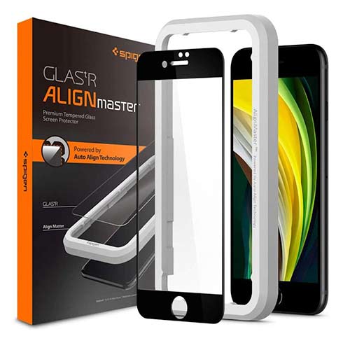 Spigen ochranné sklo Glas.tR AlignMaster pre iPhone 7/8/SE 2020/2022 - Black Frame