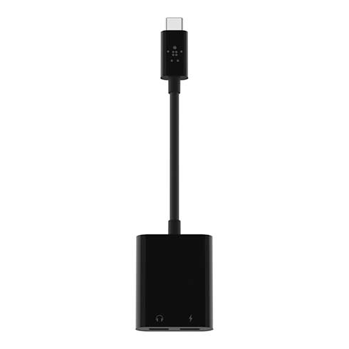 Belkin RockStar USB-C Audio + Charge Adapter - Black 