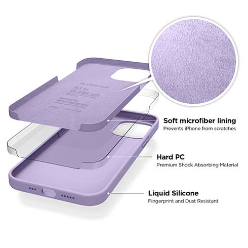 Elago kryt Silicone Case pre iPhone 12/12 Pro - Lavender 