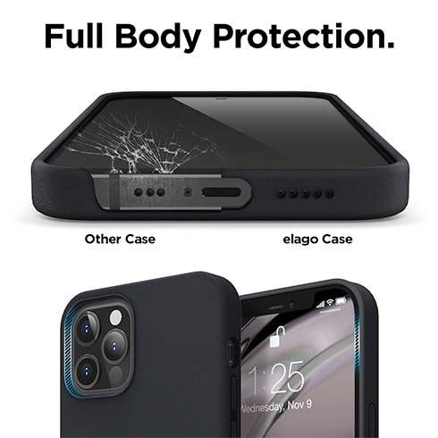Elago kryt Silicone Case pre iPhone 12/12 Pro - Black 
