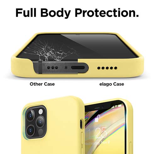 Elago kryt Silicone Case pre iPhone 12/12 Pro - Yellow 