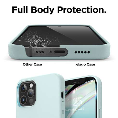 Elago kryt Silicone Case pre iPhone 12/12 Pro - Mint Green 