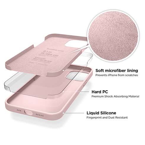 Elago kryt Silicone Case pre iPhone 12/12 Pro - Lovely Pink 