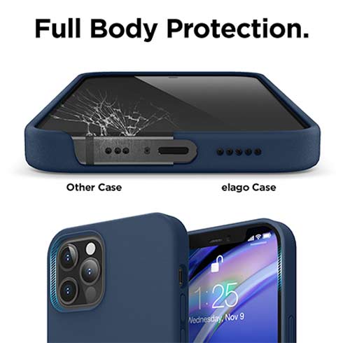 Elago kryt Silicone Case pre iPhone 12/12 Pro - Jean Indigo 