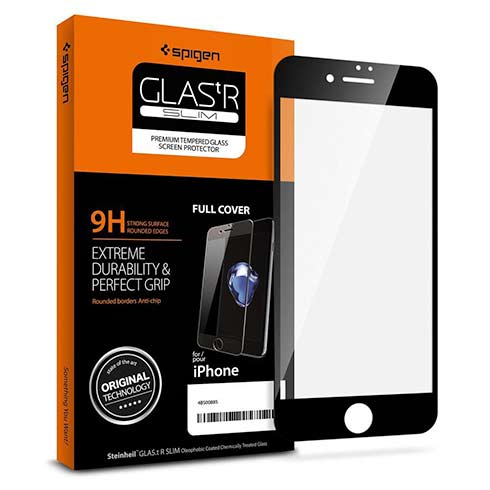 Spigen ochranné sklo GLAS.tR FC HD pre iPhone 7/8/SE 2020/2022 - Black Frame 