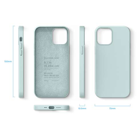 Elago kryt Silicone Case pre iPhone 12 Pro Max - Mint 