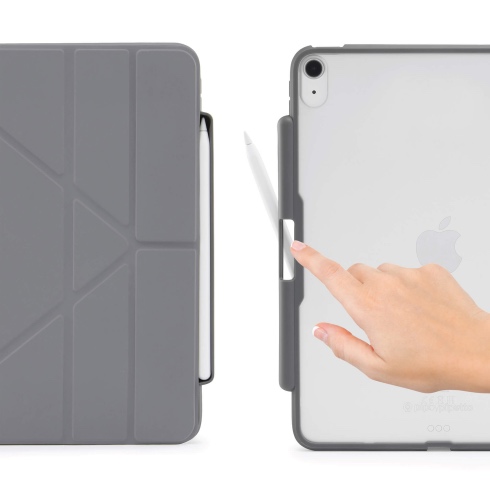 Pipetto puzdro Origami Pencil Case pre iPad Air 10.9" 2020/2022 - Dark Grey