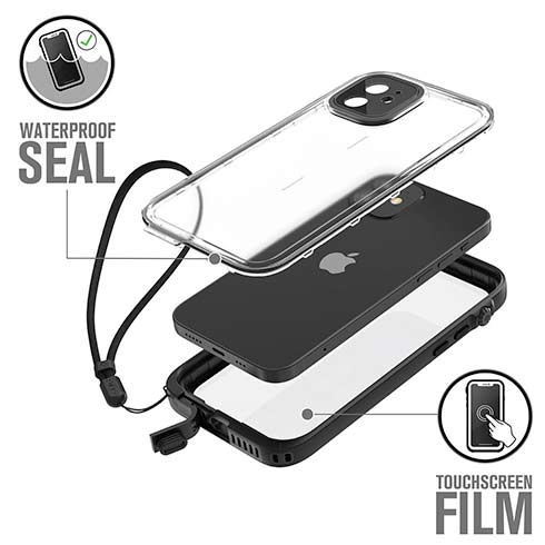 Catalyst kryt Total Protection Case pre iPhone 12 - Stealth Black 