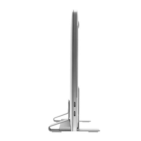 Macally stojan Vertical laptop stand - Silver Aluminium 