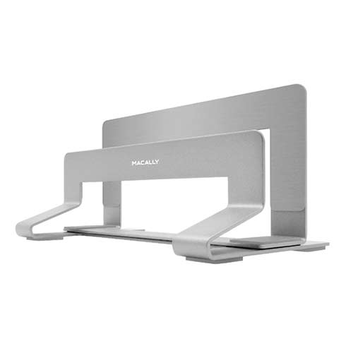 Macally stojan Vertical laptop stand - Silver Aluminium 