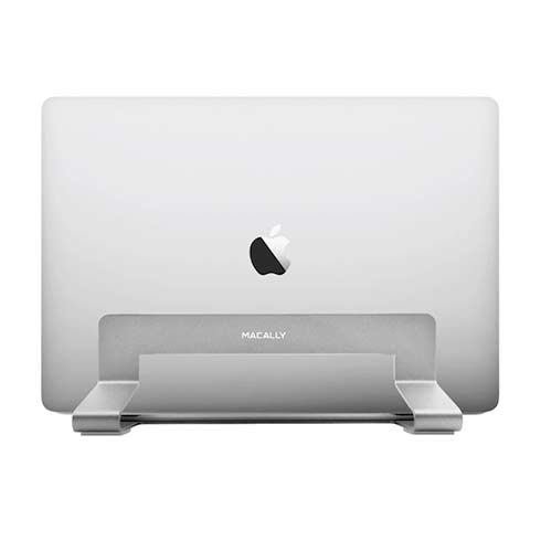 Macally stojan Vertical laptop stand - Silver Aluminium 