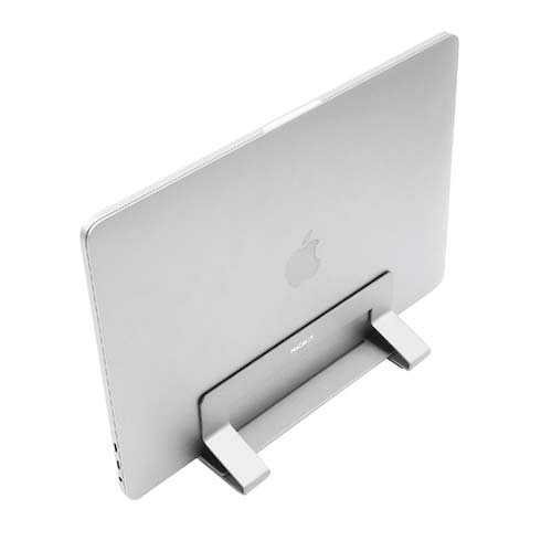 Macally stojan Vertical laptop stand - Silver Aluminium 