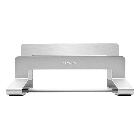 Macally stojan Vertical laptop stand - Silver Aluminium 