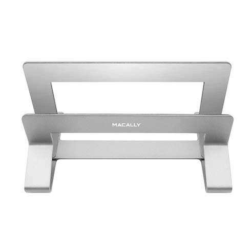 Macally stojan Vertical laptop stand - Silver Aluminium 