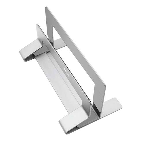 Macally stojan Vertical laptop stand - Silver Aluminium 