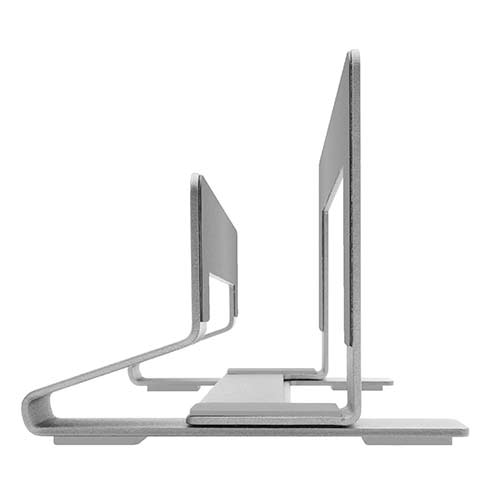 Macally stojan Vertical laptop stand - Silver Aluminium 