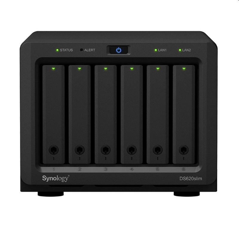 Synology™   DiskStation DS620slim   (6x HDD 2,5"; 2jádro CPU; 2(6)GB RAM; 1xGLAN; 2xUSB3.2Gen1) 