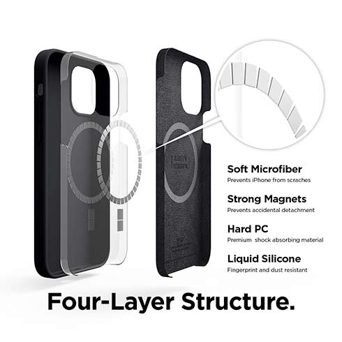 Elago kryt Silicone Case Magsafe pre iPhone 12/12 Pro - Black 