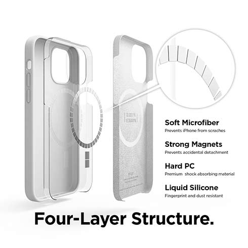Elago kryt Silicone Case Magsafe pre iPhone 12/12 Pro - White 