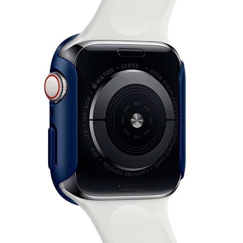 Spigen kryt Thin Fit pre Apple Watch 4/5/6/SE/SE 2 44mm - Metallic Blue 