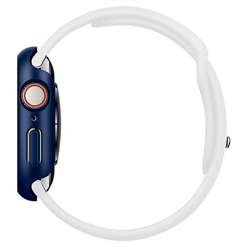 Spigen kryt Thin Fit pre Apple Watch 4/5/6/SE/SE 2 44mm - Metallic Blue 