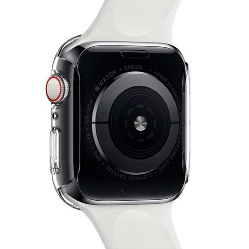 Spigen kryt Thin Fit pre Apple Watch 4/5/6/SE/SE 2 44mm - Crystal Clear 