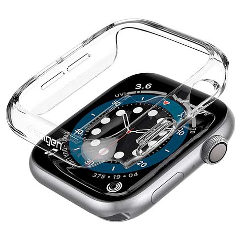 Spigen kryt Thin Fit pre Apple Watch 4/5/6/SE/SE 2 40mm - Crystal Clear 