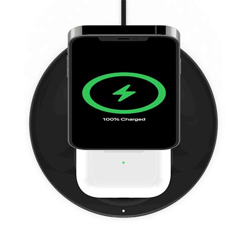 Belkin Boost Charge Pro 2-in-1 Wireless Charger with Magsafe 15W - Black 