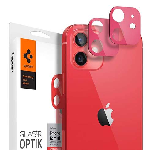 Spigen Optik Lens Protector pre iPhone 12 mini - Red 