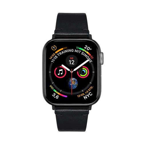Artwizz remienok WatchBand Leather pre Apple Watch 38/40/41mm - Black 