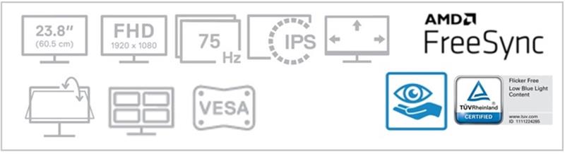 DELL S2421HN IPS LED monitor, 23,8",1920x1080,16:9,4ms,1000:1,2xHDMI,VESA 