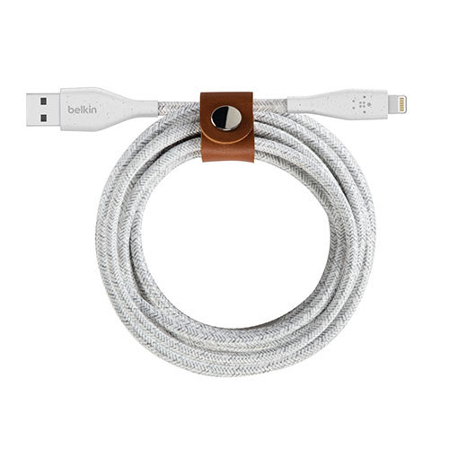 Belkin kábel DuraTek Plus USB to Lightning with Strap 1.2m - White 